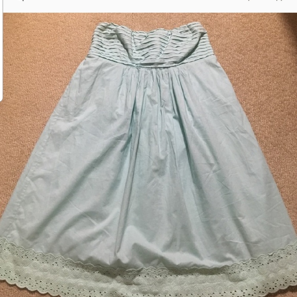 J.crew mint green empire waist dress size m